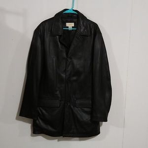 Men's Merona Blazer Style Leather Jacket Size L